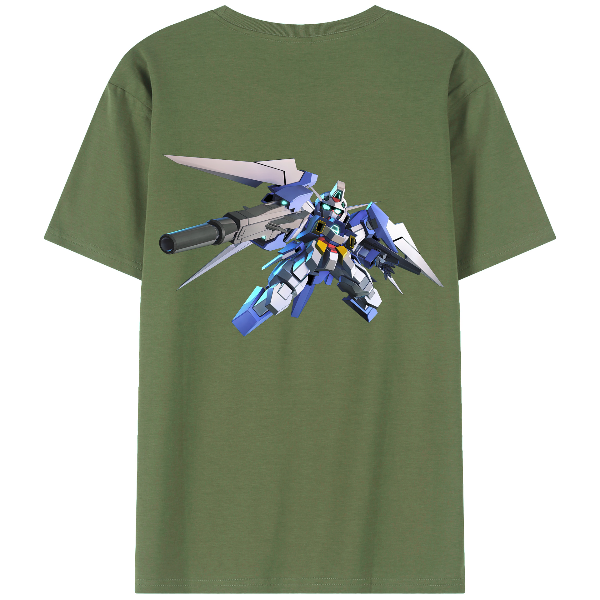 （画像用） 機動戦士ガンダム Mobile Suit Gundam 綿100％ メンズ半袖Tシャツ（バックプリント） 通気性